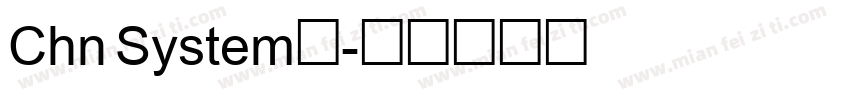 Chn System字字体转换